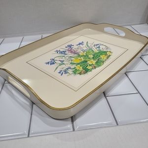 Clover Leaf Floral Traditional Serving Tray